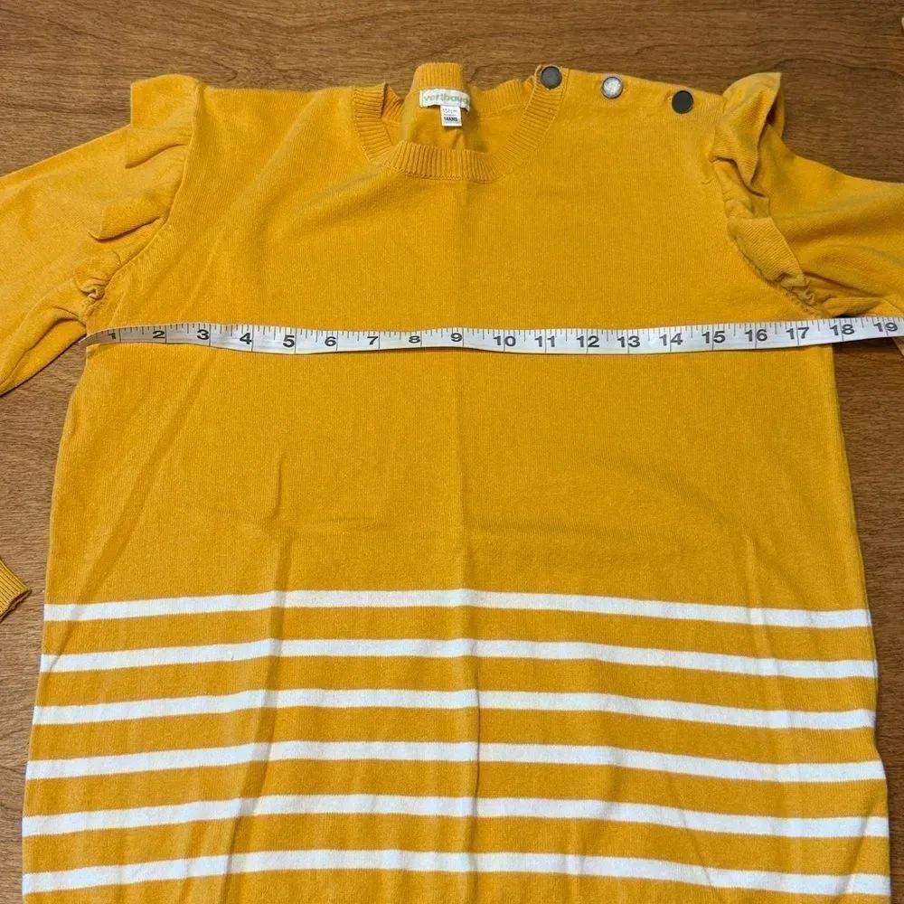 Vertbaudet Yellow Ruffle Sleeve Sweater - Picture 9 of 12